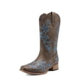 thumbnail image 1 of DREAM PAIRS Women's Mid-Calf Cowboy Boots Classic Embroidered Western Boots with Square Toe Comfortable Chunky Heel Vegan Leather Boots, 1 of 9