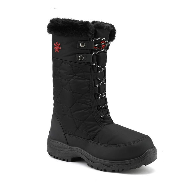 DREAM PAIRS Women's Mid Calf Winter Snow Boots with Warm Faux Lined