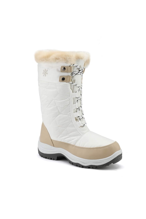 Women's Mid Calf Winter Snow Boots with Warm Faux Lined