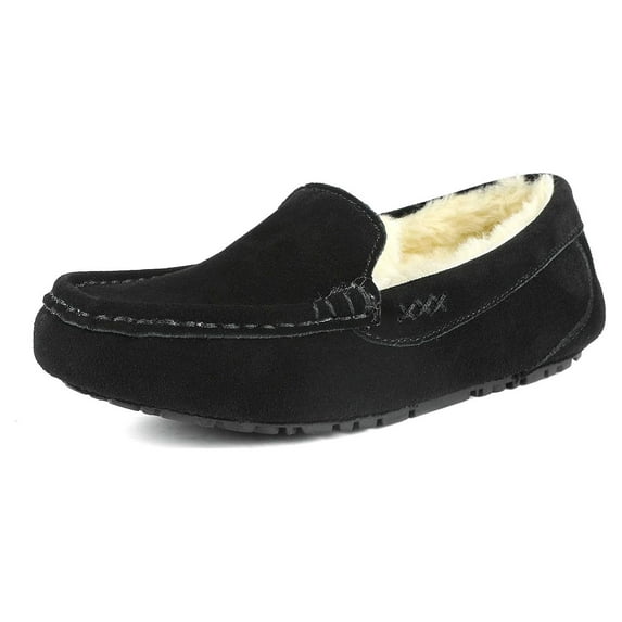 Dream Pairs Women's Slip-On Loafer Slippers: Fuzzy Cozy Faux Fur & Micro Suede Moccasins for Indoor/Outdoor