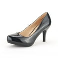 thumbnail image 1 of DREAM PAIRS Women's New Classic Elegant Party Wedding Shoes Versatile Low Stiletto Heel Dress Platform Pumps Shoes BLACK/PAT TIFFANNY size 9, 1 of 6