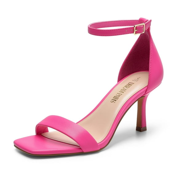 DREAM PAIRS Women’s Open Square Toe Stiletto Heels – Ankle Strap Dressy Pumps for Weddings, Bridal, and Special Occasions