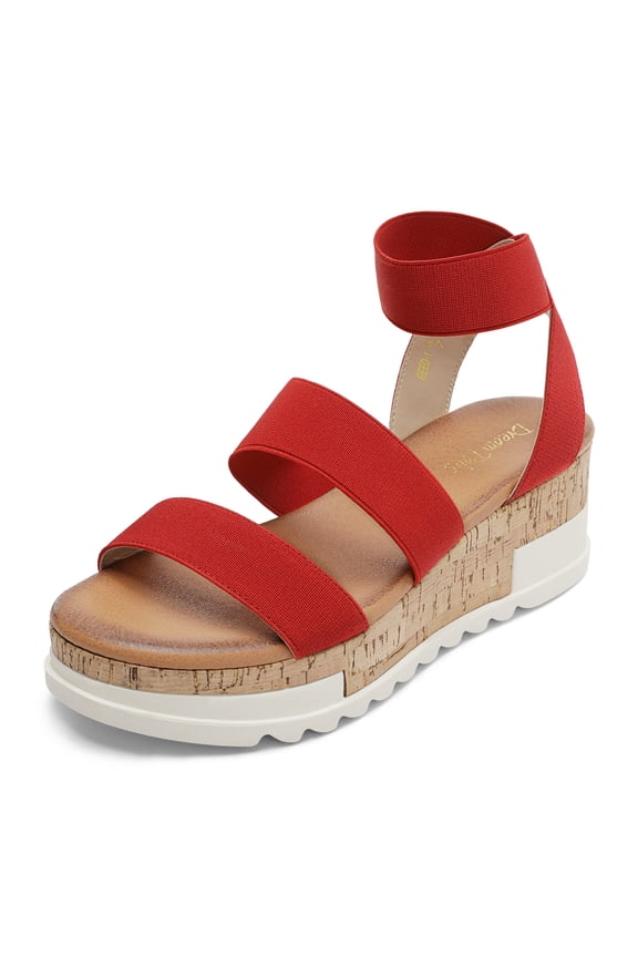 Women's Open Toe Ankle Strap Casual Flatform Platform Sandals