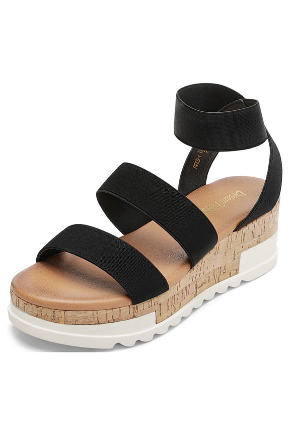 Women's Open Toe Ankle Strap Casual Flatform Platform Sandals