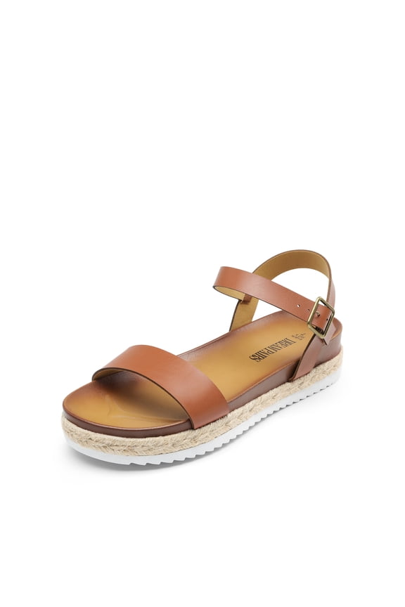 Women’s Open Toe Ankle Strap Espadrille Casual Flatform Platform Wedge Sandals