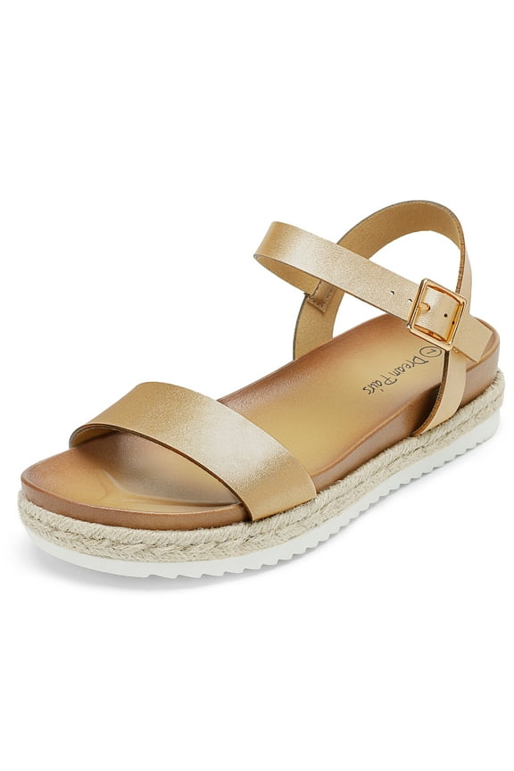 Women’s Open Toe Ankle Strap Espadrille Casual Flatform Platform Wedge