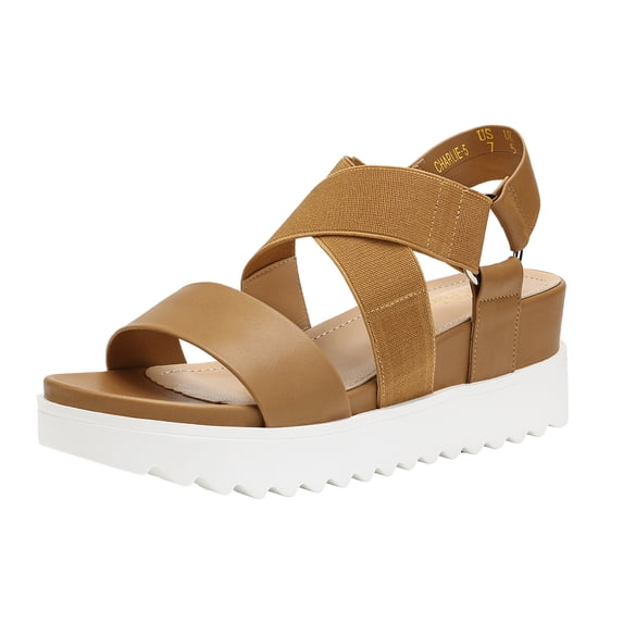 DREAM PAIRS Women’s Open Toe Ankle Strap Platform Wedge Sandals