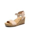 thumbnail image 1 of DREAM PAIRS Women's Open Toe Buckle Ankle Strap Platform Wedge Sandals, 1 of 4
