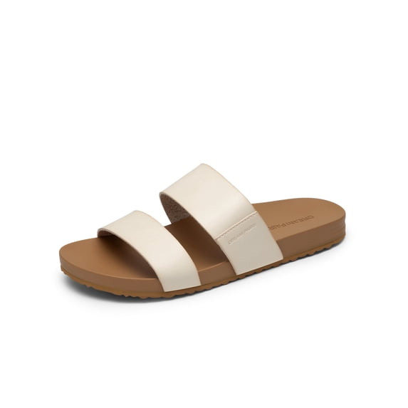 DREAM PAIRS Women’s Open Toe Slides Sandals T-Strap Sandals Arch Support with Adjustable Ankle Strap Casual Summer Walking Shoes