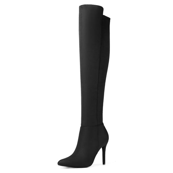 Dream Pairs Women's Over Knee High Boots Long Stretch Pointed Toe Stiletto High Heels Fall Sexy Boots