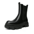 thumbnail image 1 of DREAM PAIRS Women's Platform Chelsea Boots Lug Sole Combat Mid Calf Slip On Chunky Ankle Booties, 1 of 4