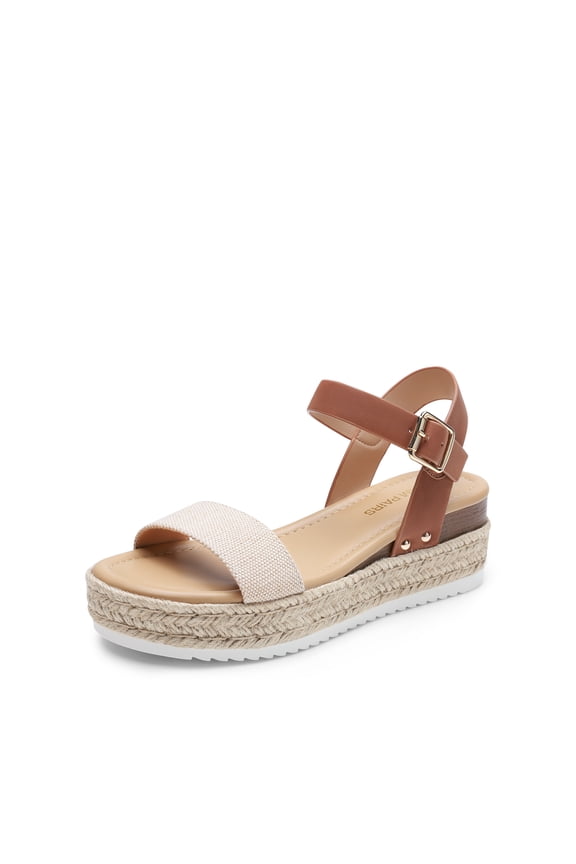 Women's Platform Espadrilles Wedge Sandals, Comfortable Open Toe One Band Sandals for Women Dressy Casual Summer