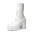 thumbnail image 1 of DREAM PAIRS Women's Platform Gogo Ankle Boots High Chunky Block Heel Square Toe Booties Shoes, 1 of 7