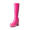 thumbnail image 1 of DREAM PAIRS Women's Platform Heeled Knee High Boots, Long Chunky Tall Gogo Boots for Fall, 1 of 7