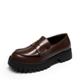 thumbnail image 1 of DREAM PAIRS Women's Platform Loafers Comfortable Cushioned Insole Lug Sole Shoes Chunky Heel Slip-On Casual Flats, 1 of 8