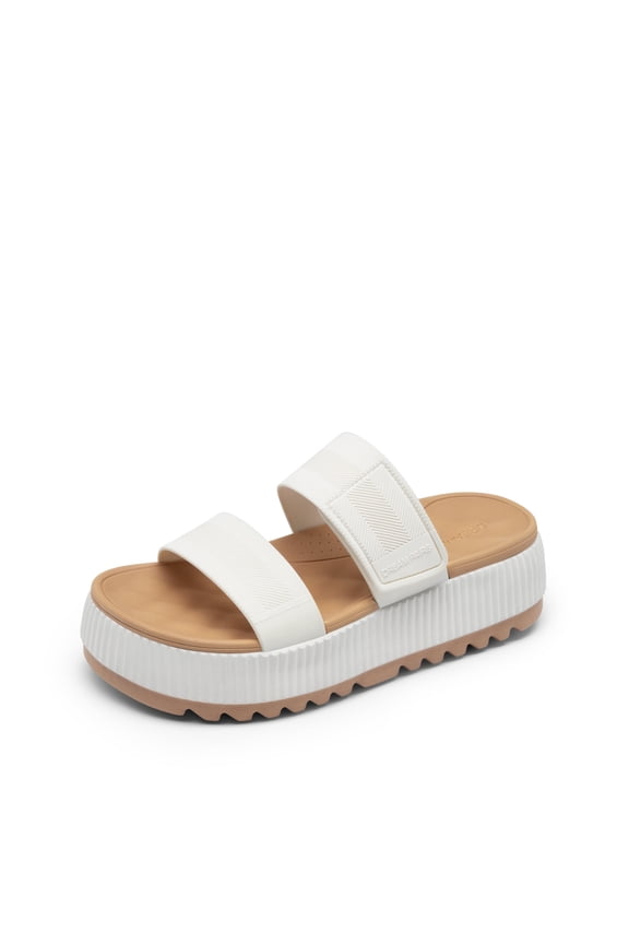 Women's Platform Slip on Adjustable Sandals Lightweight Comfortable Non-Slip Vacation Beach Chunky Open Toe Wedges for Summer Waterproof Shoes