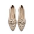 thumbnail image 1 of DREAM PAIRS Women's Pointed Toe Ballet Flats Comfortable Knit Slip-On Shoes with Bow Detail Lightweight Flexible Everyday Walking Flats, 1 of 9