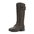 thumbnail image 1 of DREAM PAIRS Women's Pu Knee High Riding Combat Boots, 1 of 4