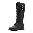 thumbnail image 1 of DREAM PAIRS Women's Pu Knee High Riding Combat Boots, 1 of 4