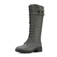 thumbnail image 1 of DREAM PAIRS Women's Pu Knee High Riding Combat Boots, 1 of 4