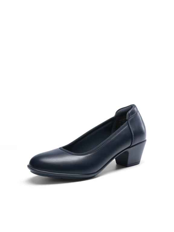 Women’s Pumps Black Heels Round Toe Dress Shoes for Work Date Wedding Party