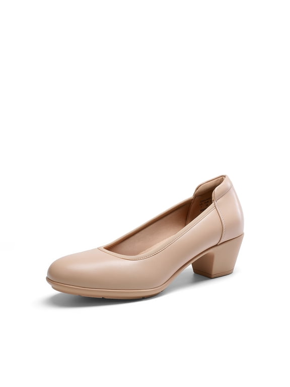 Women’s Pumps Black Heels Round Toe Dress Shoes for Work Date Wedding Party