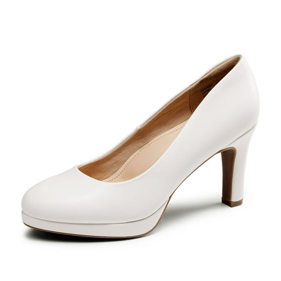 DREAM PAIRS Women's Pumps Close Toe Low Heels Platform Heels Comfortable Office Work Dress Shoes for Women