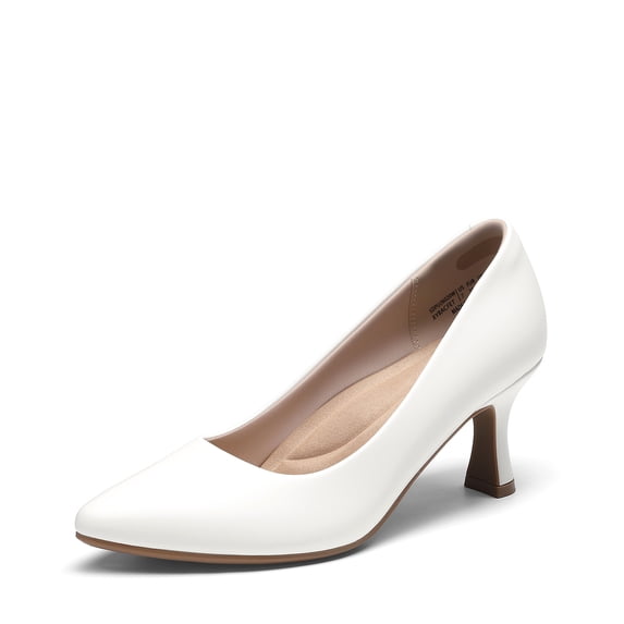 DREAM PAIRS Women's Pumps Closed Toe Comfortable Kitten Heels Pointed Toe Work Business Dress Shoes with Arch Support