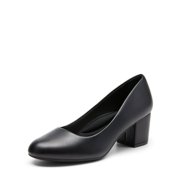 BURUDANI Women's Pumps Low Chunky Block Heel Dress Shoes Closed Toe Comfortable Heels