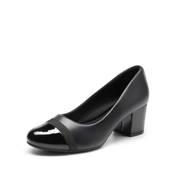 DREAM PAIRS Women's Pumps Low Chunky Block Heel Dress Shoes Closed Round Toe Comfortable Heels