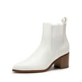 thumbnail image 1 of DREAM PAIRS Women's Retro Elastic Chelsea Ankle Boots Fashion Low Chunky Block Heel Pointed Toe Fall Heeled Booties Shoes, 1 of 5