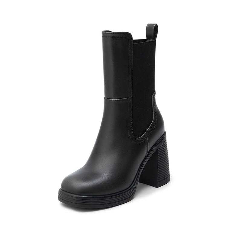 Black Chelsea Boots with Elastic Panels 30916369_59848578_600.jpg main image 2