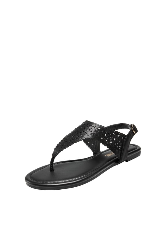 Women's Rhinestone Casual Wear Cute Gladiator Flat Sandals Beach Dressy T-Strap Thong Sandals