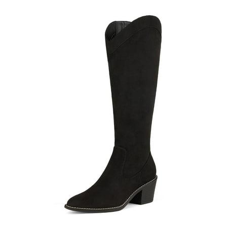 DREAM PAIRS Women's Riding Cowgirl Western Fall Pointed Toe Knee High Boots
