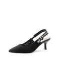 thumbnail image 1 of DREAM PAIRS Women’s Slingback Kitten Heel Closed Toe Pumps – Low Heels, Elegant Dress Shoes for Wedding, Bridal, Party, and Casual Wear, 1 of 8