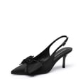 thumbnail image 1 of DREAM PAIRS Women’s Slingback Pumps, 3-Inch Stiletto High Heels with Bow, Closed Toe Satin Dress Shoes for Wedding & Work, 1 of 8