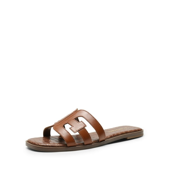 DREAM PAIRS Women's Slip-on Slides Open Toe Dressy Flat Slide Sandals Fashion Classic Summer Beach Slippers