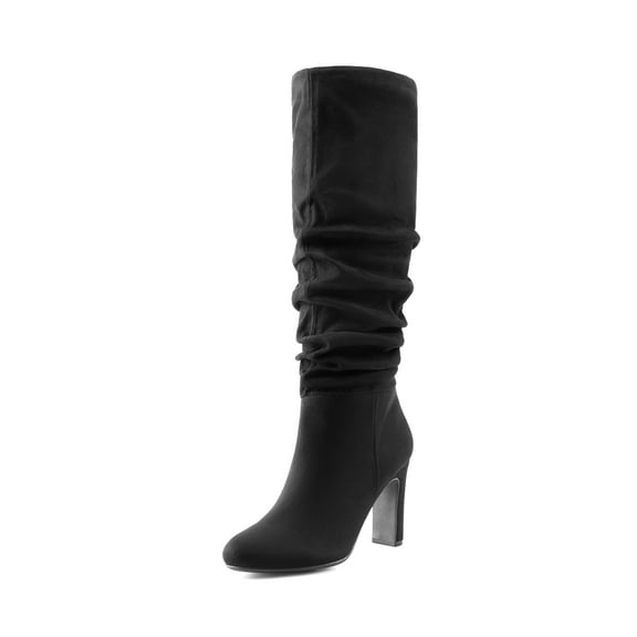 DREAM PAIRS Women's Slouch Knee High Boots, Round Toe Block Heel Dress Boots