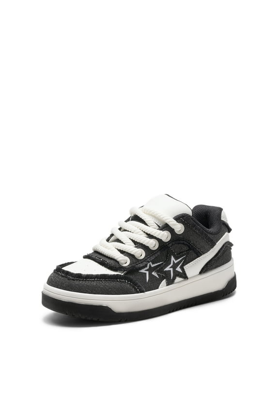 Women's Sneakers Walking Lace-Up Comfortable Casual Rube Flat Low-Top Fashion Sneakers  Shoes.