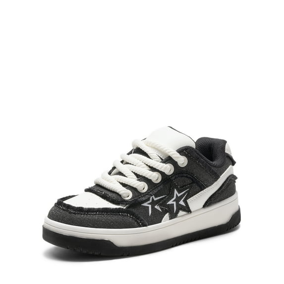 DREAM PAIRS Women's Sneakers Walking Lace-Up Comfortable Casual Rube Flat Low-Top Fashion Sneakers Shoes.