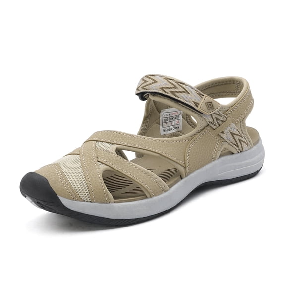 DREAM PAIRS Women's Sport Athletic Sandals Flexible Outdoor Walking Hiking Shoes BEIGE 181103 size 7.5