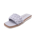 thumbnail image 1 of DREAM PAIRS Women's Square Open Toe Slide Sandals Cute Slip on Braided Strap Rhinestone Flat Sandals for Summer, 1 of 5