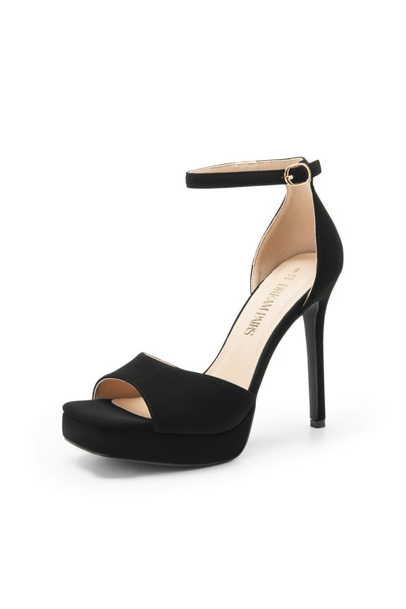 Women's Stiletto High Heels Platform Ankle Strap Square Open Toe Dress Sexy Sandals