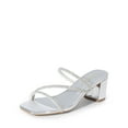 thumbnail image 1 of DREAM PAIRS Women's Strappy Heels Open Toe Low Chunky Heel Slip On Mules Square Block Sandals Dress Shoes, 1 of 5