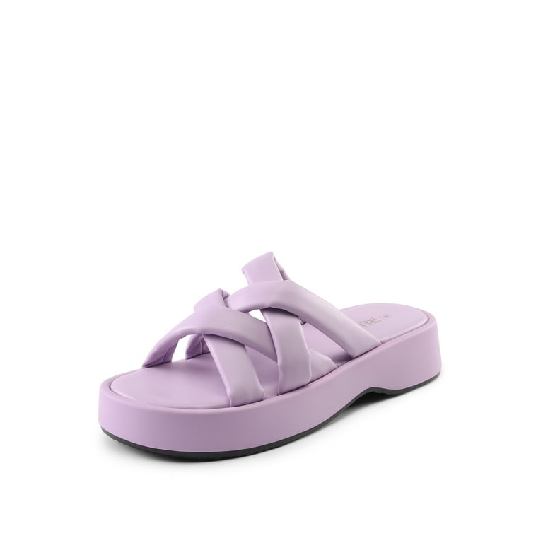 DREAM PAIRS Women' s Summer Comfortable Cushion Slip-on Dressy