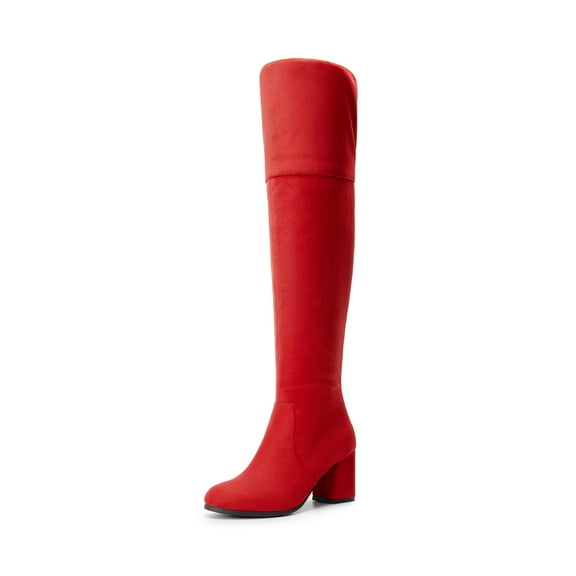 DREAM PAIRS Women's Thigh High Block Heel Over The Knee Boots