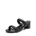 thumbnail image 1 of DREAM PAIRS Women's Two Braided Strap Low Heels for Women Open Toe Block Chunky Heels Sandals Holiday Party Wedding Dress Pumps Shoes, 1 of 7