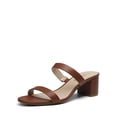 thumbnail image 1 of DREAM PAIRS Women's Two Strap Open Toe Low Block Chunky Heels Sandals Dress Pumps Shoes, 1 of 7