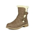 thumbnail image 1 of DREAM PAIRS Women's Warm Comfort Mid Calf Fashion Winter Snow Boots LEPORE KHAKI Size 9, 1 of 7