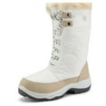 thumbnail image 1 of DREAM PAIRS Women's Warm Faux Lined Mid Calf Winter Snow Boots Beige/White Size 5, 1 of 7